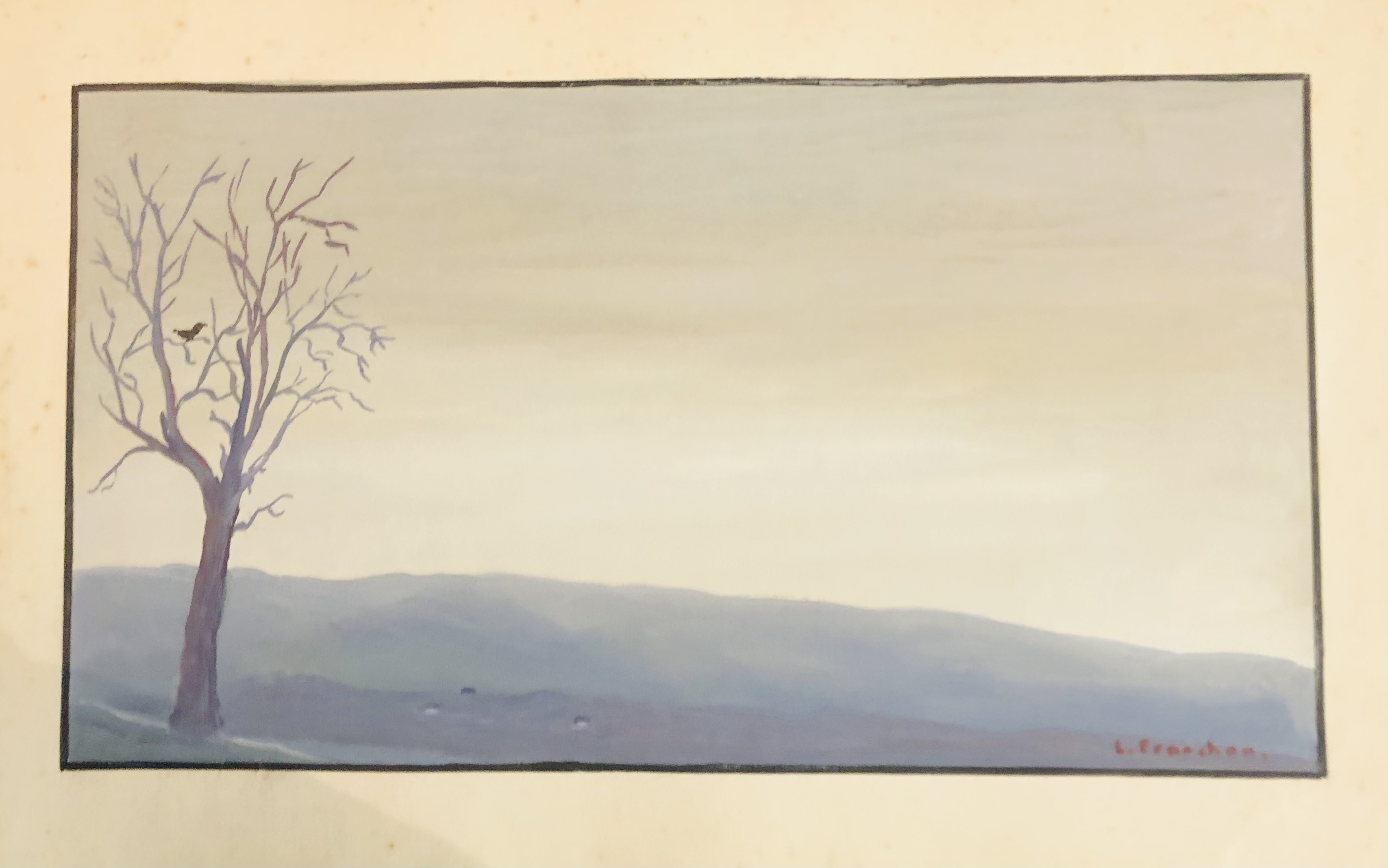 Peinture d'un arbre par Louis Franchon