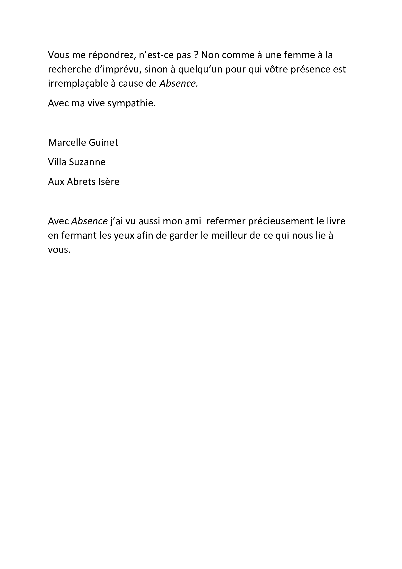 Lettre Marcelle Guinet page 6